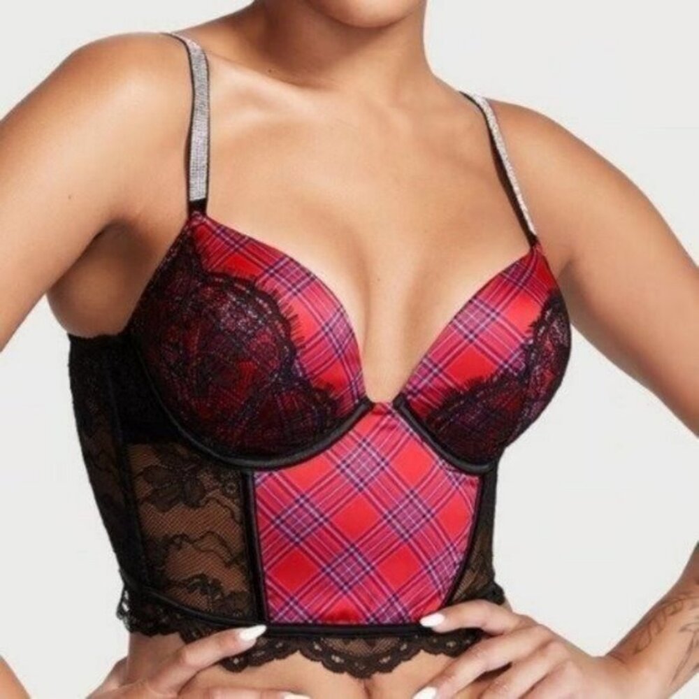 Victoria’s Secret Very Sexy Bombshell Add-2-Cups Push-Up Corset Top Size 32B NWT